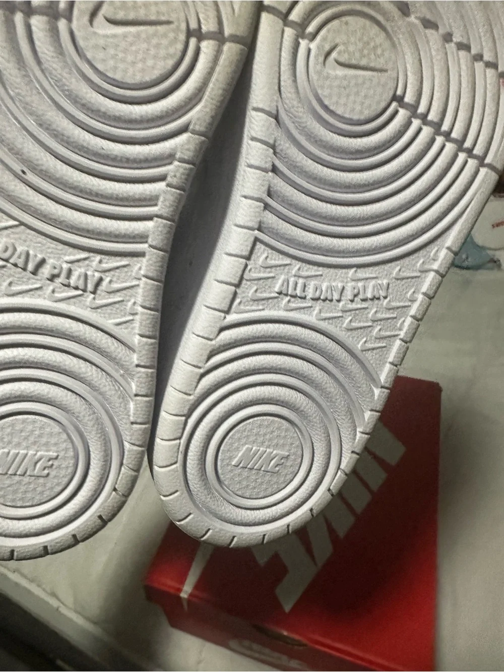 Nike Kids White High-Top Lace & Strap Sneakers